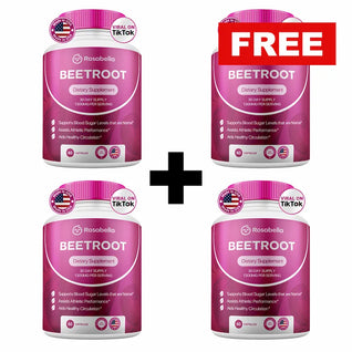 Rosabella Organic Beetroot Capsules (1300mg) for Blood Flow & Heart Health Bogo Sub